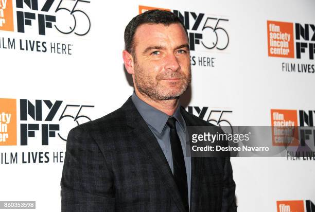 Actor Liev Schreiber attends the 55th New York Film Festival 'Joan Didion: The Center Will Not Hold' at Alice Tully Hall on October 11, 2017 in New...