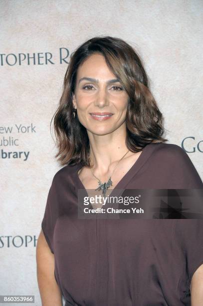 Annie Parisse attends "Good Bye Christopher Robin" New York special screening and reception at The New York Public Library on October 11, 2017 in New...