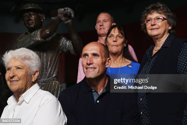 Sport Australia Hall of Fame Inductees AFL footballer Tony Lockett, basketballer Troy Sachs, Cheryl Manalini and sports medicine Dr Grace Bryant pose...