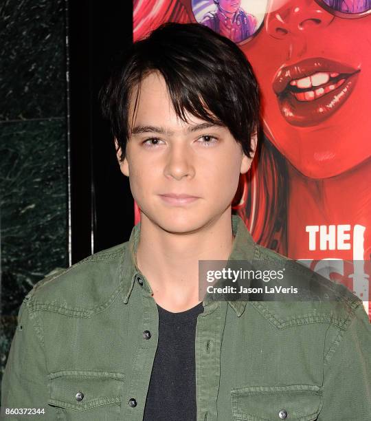 Actor Judah Lewis attends the premiere of "The Babysitter" at the Vista Theatre on October 11, 2017 in Los Angeles, California.