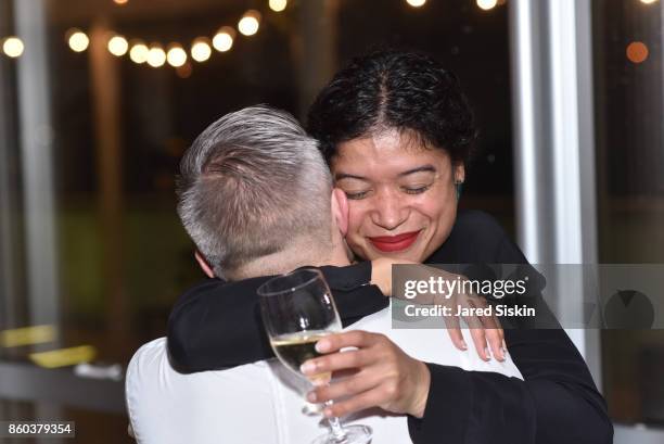 Joshua Beamish and Vania Doutel Vaz attend Joshua Beamish + MOVETHECOMPANY Premieres "Saudade" in NYC at Brooklyn Academy of Music on October 11,...