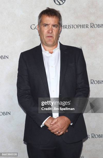 Producer Damian Jones attends the "Good Bye Christopher Robin" New York special screening at The New York Public Library on October 11, 2017 in New...