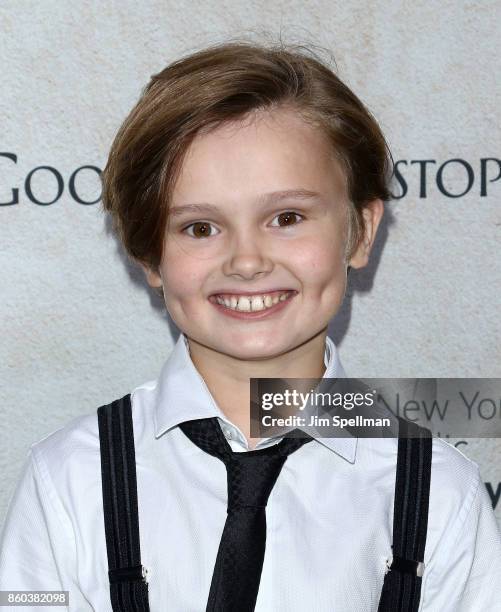 Actor Will Tilston attends the "Good Bye Christopher Robin" New York special screening at The New York Public Library on October 11, 2017 in New York...