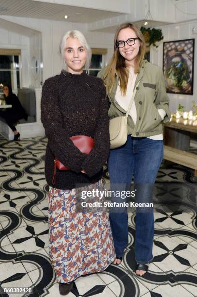 Lauren Soloff and Alison Davis attend Jenni Kayne Home Collection Launch at Malibu Farm on October 11, 2017 in Malibu, California.