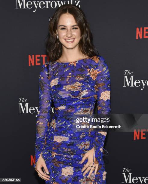 Actress Grace Van Patten attends screening of Netflix's "The Meyerowitz Stories " at Directors Guild Of America on October 11, 2017 in Los Angeles,...