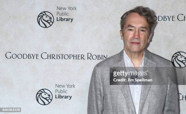 Composer Carter Burwell attends the "Good Bye Christopher Robin" New York special screening at The New York Public Library on October 11, 2017 in New...