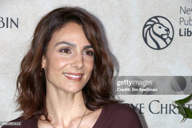 Actress Annie Parisse attends the "Good Bye Christopher Robin" New York special screening at The New York Public Library on October 11, 2017 in New...