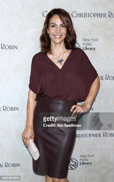 Actress Annie Parisse attends the "Good Bye Christopher Robin" New York special screening at The New York Public Library on October 11, 2017 in New...