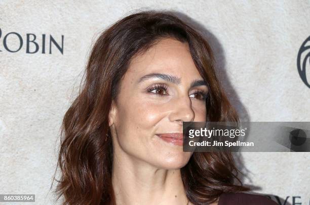 Actress Annie Parisse attends the "Good Bye Christopher Robin" New York special screening at The New York Public Library on October 11, 2017 in New...