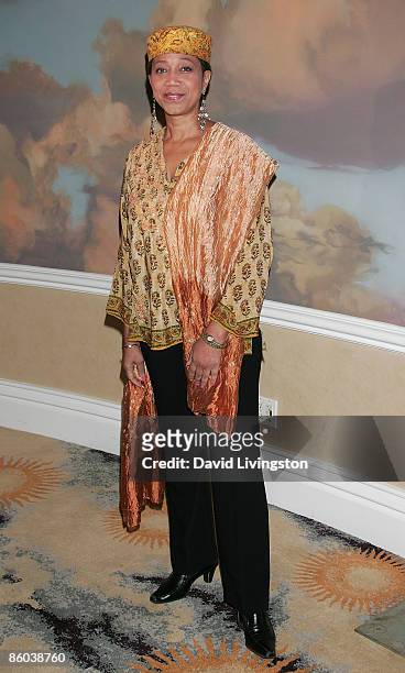Daughter of Malcolm X Attallah Shabazz attends the Jenesse Silver Rose Gala and Auction at the Beverly Hills Hotel on April 19, 2009 in Beverly...