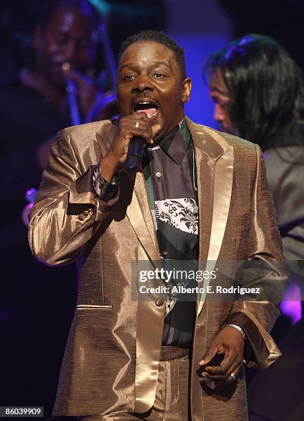 Musician Philip Bailey of Earth Wind and Fire performs onstage at the 7th Annual TV Land Awards held at Gibson Amphitheatre on April 19, 2009 in...