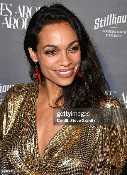 Rosario Dawson arrives at the What Goes Around Comes Around One Year