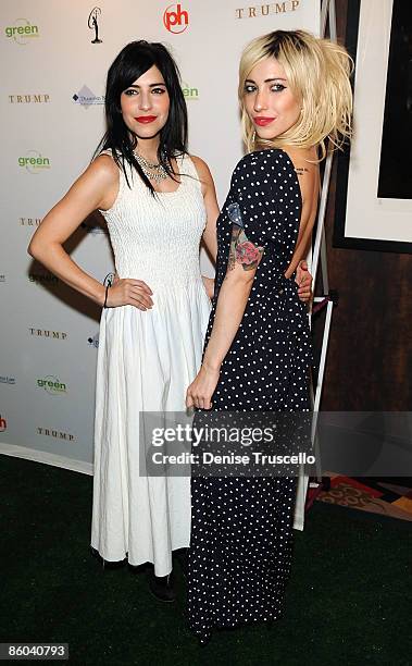 Lisa Origliasso and Jessica Origliasso of The Veronicas arrive at the 2009 Miss USA Pageant at Planet Hollywood Resort & Casino on April 19, 2009 in...