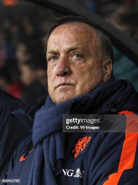 Coach Dick Advocaat of Holland during the FIFA World Cup 2018 qualifying match between Belarus and Netherlands on October 07, 2017 at Borisov Arena...