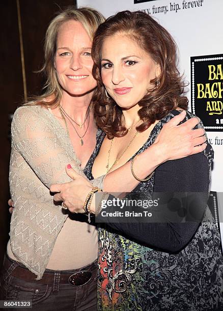 Actresses Helen Hunt and Kathy Najimy pose at "Back to Bacharach and David" - Opening Night at Henry Fonda Theatre on April 19, 2009 in Hollywood,...