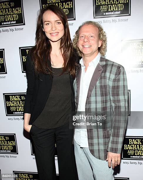 Actress Saffron Burrows and producer Bruce Cohen arrive at "Back to Bacharach and David" - Opening Night at Henry Fonda Theatre on April 19, 2009 in...