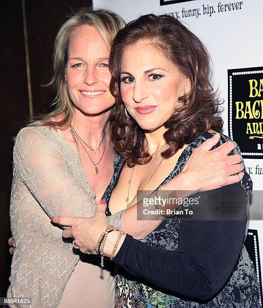 Actresses Helen Hunt and Kathy Najimy pose at "Back to Bacharach and David" - Opening Night at Henry Fonda Theatre on April 19, 2009 in Hollywood,...