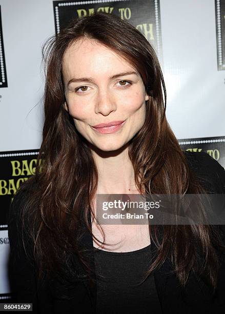 Actress Saffron Burrows arrives at "Back to Bacharach and David" - Opening Night at Henry Fonda Theatre on April 19, 2009 in Hollywood, California.