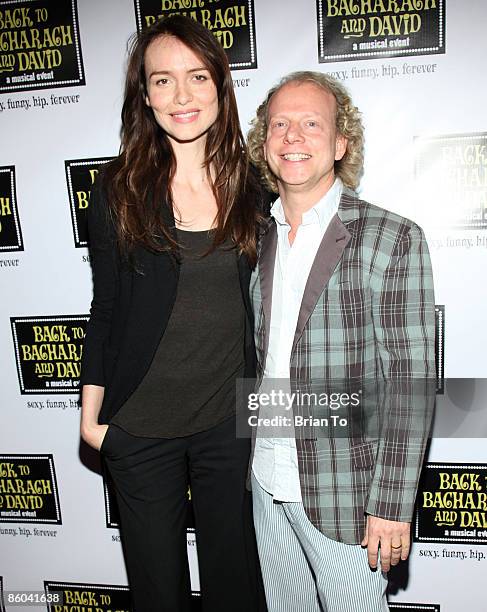 Actress Saffron Burrows and producer Bruce Cohen arrive at "Back to Bacharach and David" - Opening Night at Henry Fonda Theatre on April 19, 2009 in...