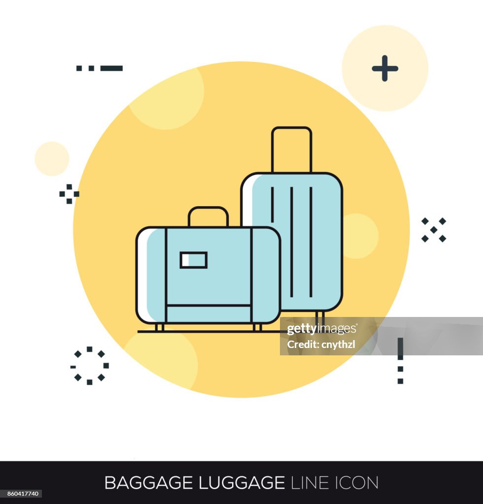 BAGGAGE LUGGAGE LINE ICON