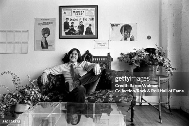 Portrait of Jann Wenner, founder and publisher of Rolling Stone magazine, in his office in San Francisco, 1969.