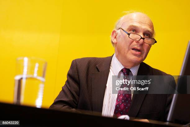 Vince Cable, Shadow Chancellor of the Exchequerfor the Liberal Democrats, outlines his party's assessment of the state of the economy ahead of...