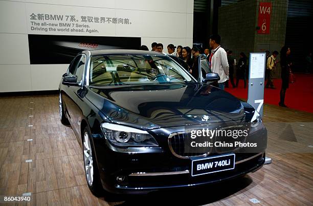 Visitors view a sedan of BMW 740Li at the Auto Shanghai 2009 , at Shanghai New International Expo Center on April 20, 2009 in Shanghai, China. More...