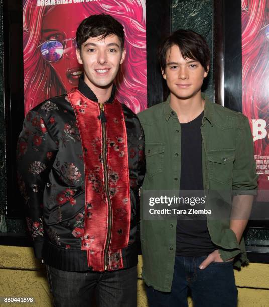 Doug Haley and Judah Lewis attend the premiere of Netflix's 'The Babysitter' at the Vista Theatre on October 11, 2017 in Los Angeles, California.