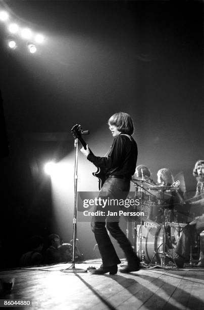 John Fogerty of Creedence Clearwater Revival performs live in Copenhagen, April 1970. Doug Clifford on drums.