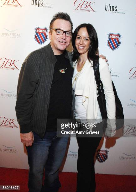 Tom Arnold and Ashley Groussman at GBK's Oscar Lounge At SLS Hotel Day 2 on February 21, 2009 in Los Angeles, California.