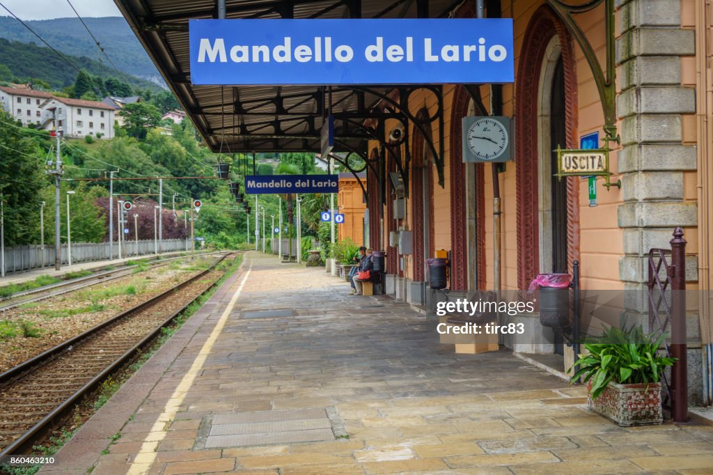Lake Como Railway Station Of Mandello Del Lario High Res Stock Photo lake-como-railway-station-of-mandello-del-lario-high-res-stock-photo