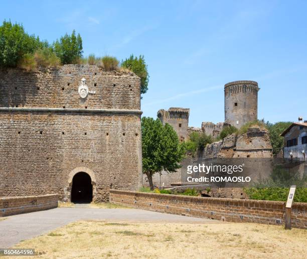 castello borgia in nepi, viterbo province lazio italy - nepi stock pictures, royalty-free photos & images