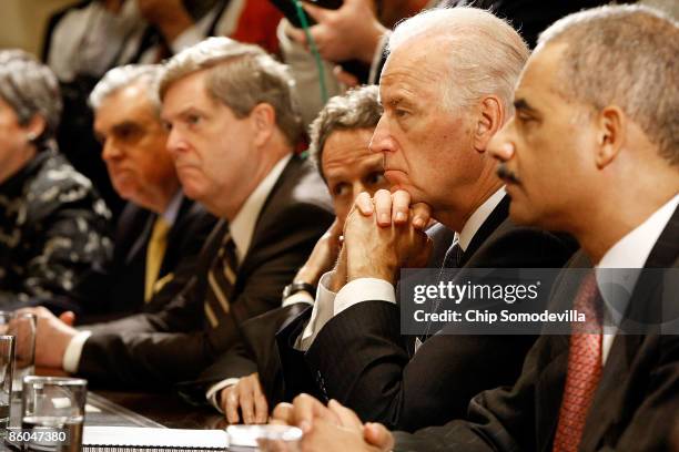 Attorney General Eric Holder, Vice President Joe Biden, Treasury Secretary Timothy Geithner, Agriculture Secretary Tom Vilsack, and Transportation...