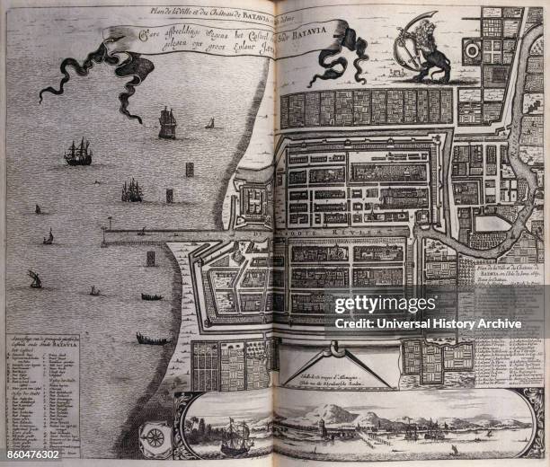 Dutch Batavia Map Batavia (Dutch East Indies) Photos and Premium High Res Pictures ...