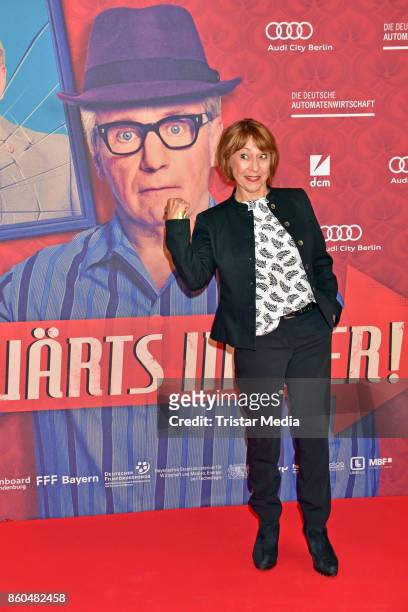 Gitta Schweighoefer attends the 'Vorwaerts immer' premiere at Kino International on October 11, 2017 in Berlin, Germany.