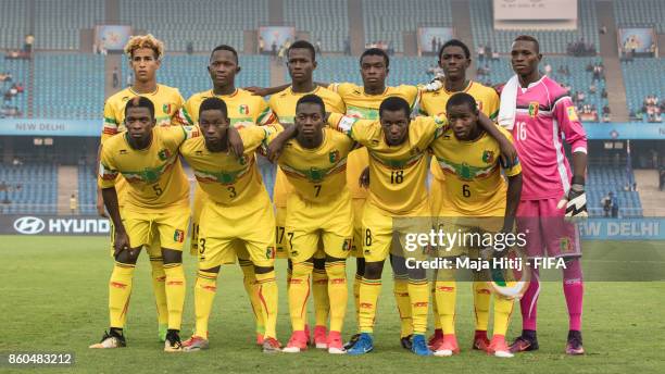 Team of Mali prior the FIFA U-17 World Cup India 2017 group A match between Mali and New Zealand at Jawaharlal Nehru Stadium on October 12, 2017 in...