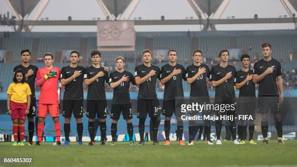 Team of New Zealand prior the FIFA U-17 World Cup India 2017 group A match between Mali and New Zealand at Jawaharlal Nehru Stadium on October 12,...