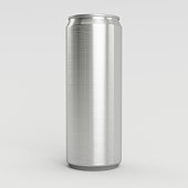 330ml Aluminum Empty 3D Soda Can Render with White Background