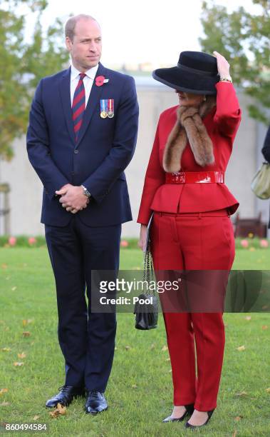 Prince William, Duke of Cambridge and Princess Astrid of Belgium attends the New Zealand national commemoration for the Battle of Passchendaele at...