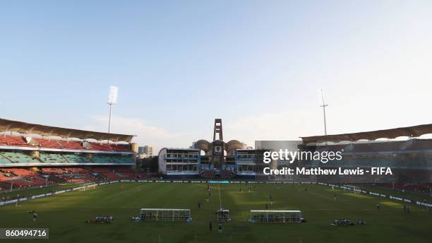 General view during the FIFA U-17 World Cup India 2017 group B match between Turkey and Paraguay at Dr DY Patil Cricket Stadium on October 12, 2017...