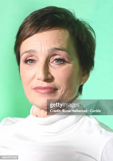 Kristin Scott Thomas attends the UK Premiere of "The Party" during the 61st BFI London Film Festival on October 10, 2017 in London, England.