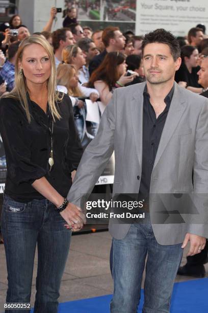 Tom Chambers and wife Clare attend the UK premiere of 'Star Trek' at the Empire Leicester Square on April 20, 2009 in London, England.