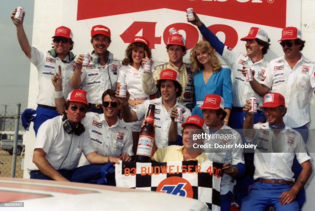 Young Ricky Rudd Driver Ricky Rudd celebrates in Victory Lane with his crew after ...