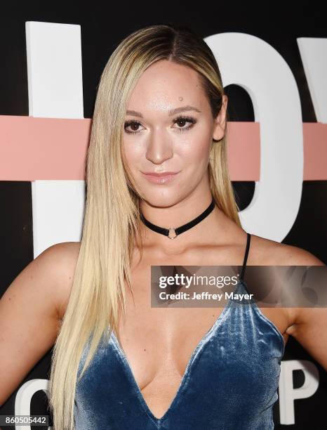 YouTuber Alisha Marie arrives at the Premiere Of YouTube's 'Demi Lovato: Simply Complicated' at the Fonda Theatre on October 11, 2017 in Los Angeles,...