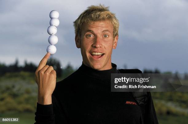 Playoffs: Closeup portrait of Arizona Ricky Barnes before second round at Washington National GC. Auburn, WA 5/15/2003 CREDIT: Rich Frishman