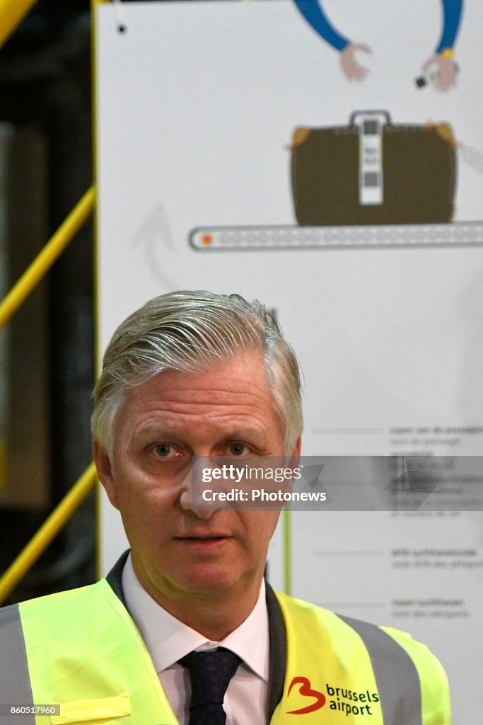 Visit of King Philippe to Brussels Airport and Deloitte Company