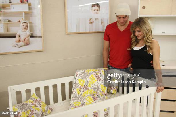 Actor Don Money and actress Marcy Rylan shop at Buy Buy Baby on April 20, 2009 in New York City.