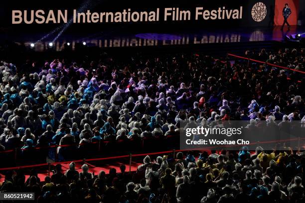 Jang Dong-gun walks on the stage during the Opening Ceremony of the 22nd Busan International Film Festival on October 12, 2017 in Busan, South Korea.