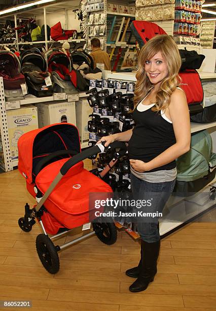 Actress Marcy Rylan shops at Buy Buy Baby on April 20, 2009 in New York City.