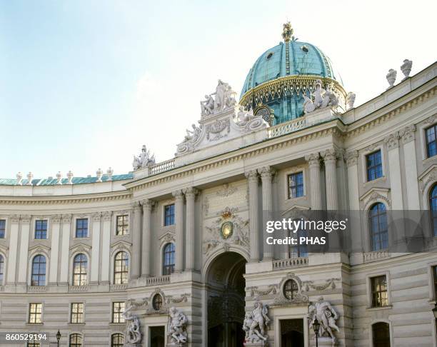 Michaelertor, 1889-1893. Vienna, Austria. Entrance to the castle Hofburg. Michaelerplatz.